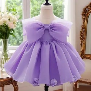 girl pink sweet dress skirt with big bow design young girl dress fashionable and textured girl clothing suitable for party and casual outing