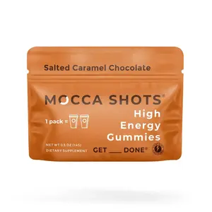 Seattle Gummy Company Mocca Shots Caffeine Gummies 200 mg per Pack - High Energy Supplement for Focus & Energy Boost
