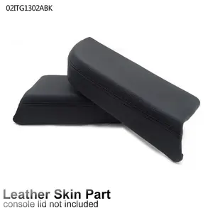 CROSSDESIGN Black Vinyl Leather Front Door Panels Armrest Covers Fit For  09-13 Honda Pilot