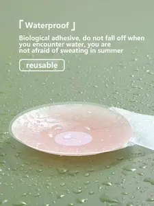 Reusable Silicone Nipple Covers, Invisible Bra Pads for Women, Floral Pattern, Max Support, Fitted Design, All Seasons