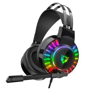 New Over-Ear Gaming Headset, Computer Game Earphone, Bass Sound Positioning, Noise Cancelling, USB Mic, 7.1 Surround Sound, Durable