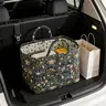 Floral Pattern Flower Fabric Storage Tote Basket, Portable Underwear Organizer, Organizing Baskets, Home Organization for Kitchen Bathroom Bedroom Living Room Office, Decorative Storage Basket