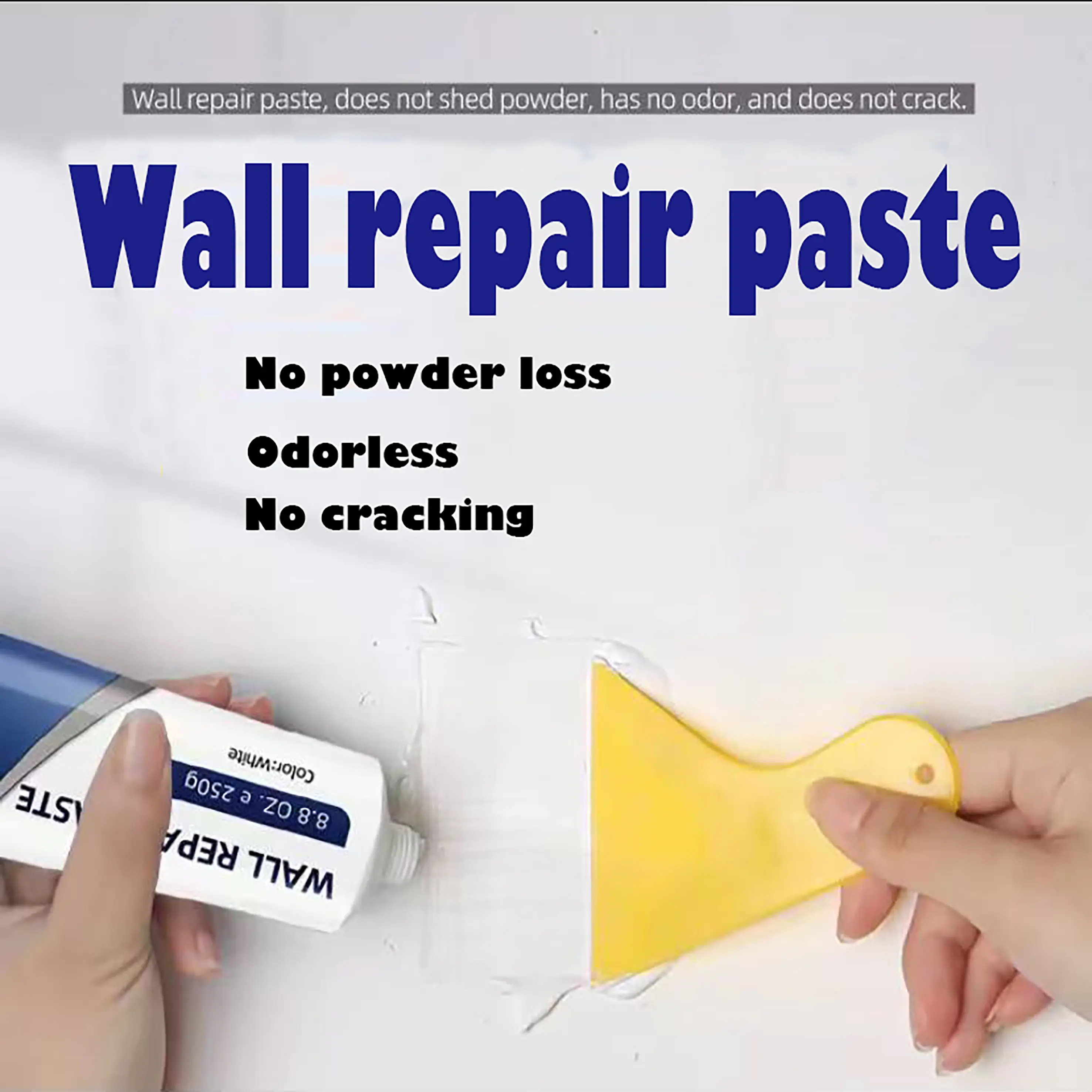 Gray Self-Leveling Concrete Crack Filler - Waterproof Flexible Cement Patch, Accelerated Curing Capacity, Suitable for Brick Masonry, Concrete Boards, Up to 2 in Wide Cracks
