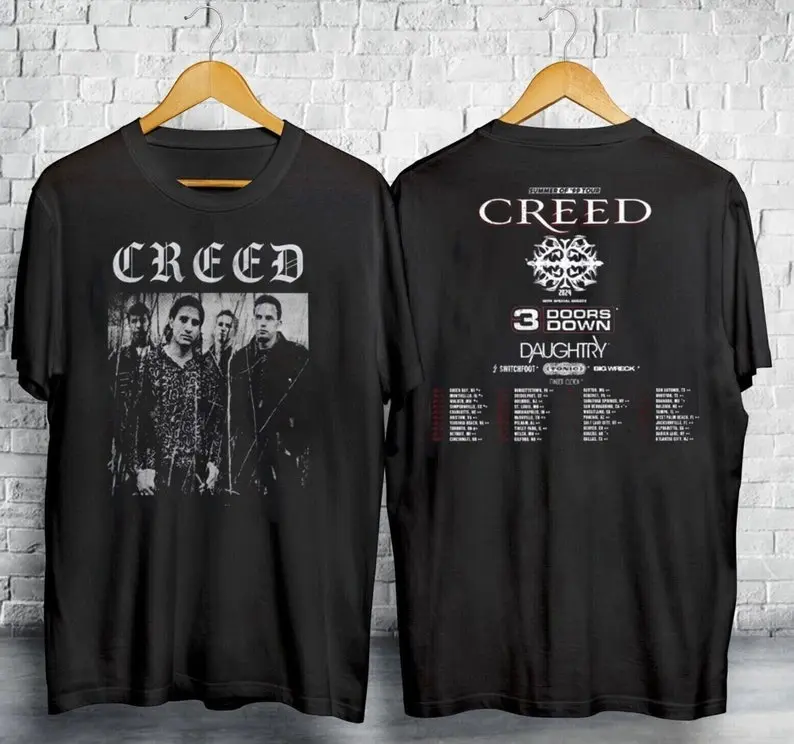 Creed Tour Concert Shirt, Creeds Band Summer of 99 Tour T-shirt, Creed Band 2024 Tour Shirt