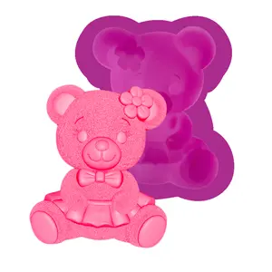 Teddy Bear Girl Mold / candle mold