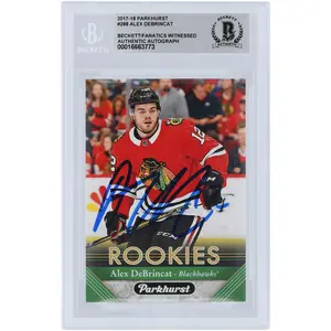 Alex DeBrincat Chicago Blackhawks Autographed 2017-18 Upper Deck Parkhurst #288 Beckett Fanatics Witnessed Authenticated Rookie Card - Fanatics Authentic Certified
