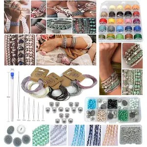 Let Your Creative Spirit Run Free Metallic Leather Boho Macrame Wrap  Glass DIY Bracelet Jewellery Making Kit with Video Tutorial Hobby for Teens to Adults