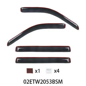 CROSSDESIGN Side Window Visors, Vent Rain Guards, Deflectors Fit For 2022-2026 Toyota Tundra CREWMAX, Side Window Visor