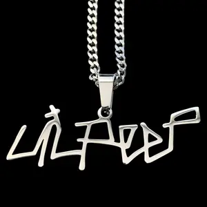 Lil Peep Original Necklace - 2" Mirror Polished Stainless Steel Pendant with Choice of Chain - Rust & Corrosion Resistant Free Gift Included