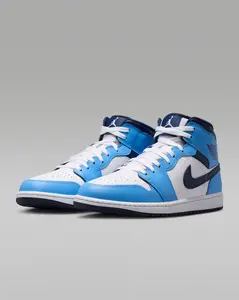 Men's Air Jordan 1 Mid "University Blue/Midnight Navy" DQ8426-405 Fashion Athletic Sneaker Spring Shoes