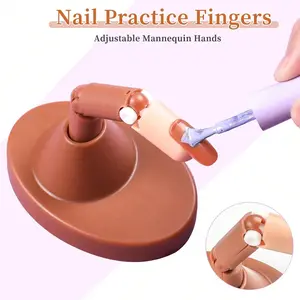 Flexible Nail Art Practice Hand Model, Replaceable Nails, Ideal for Acrylic/light Therapy, Manicure Training, Nail Art Display