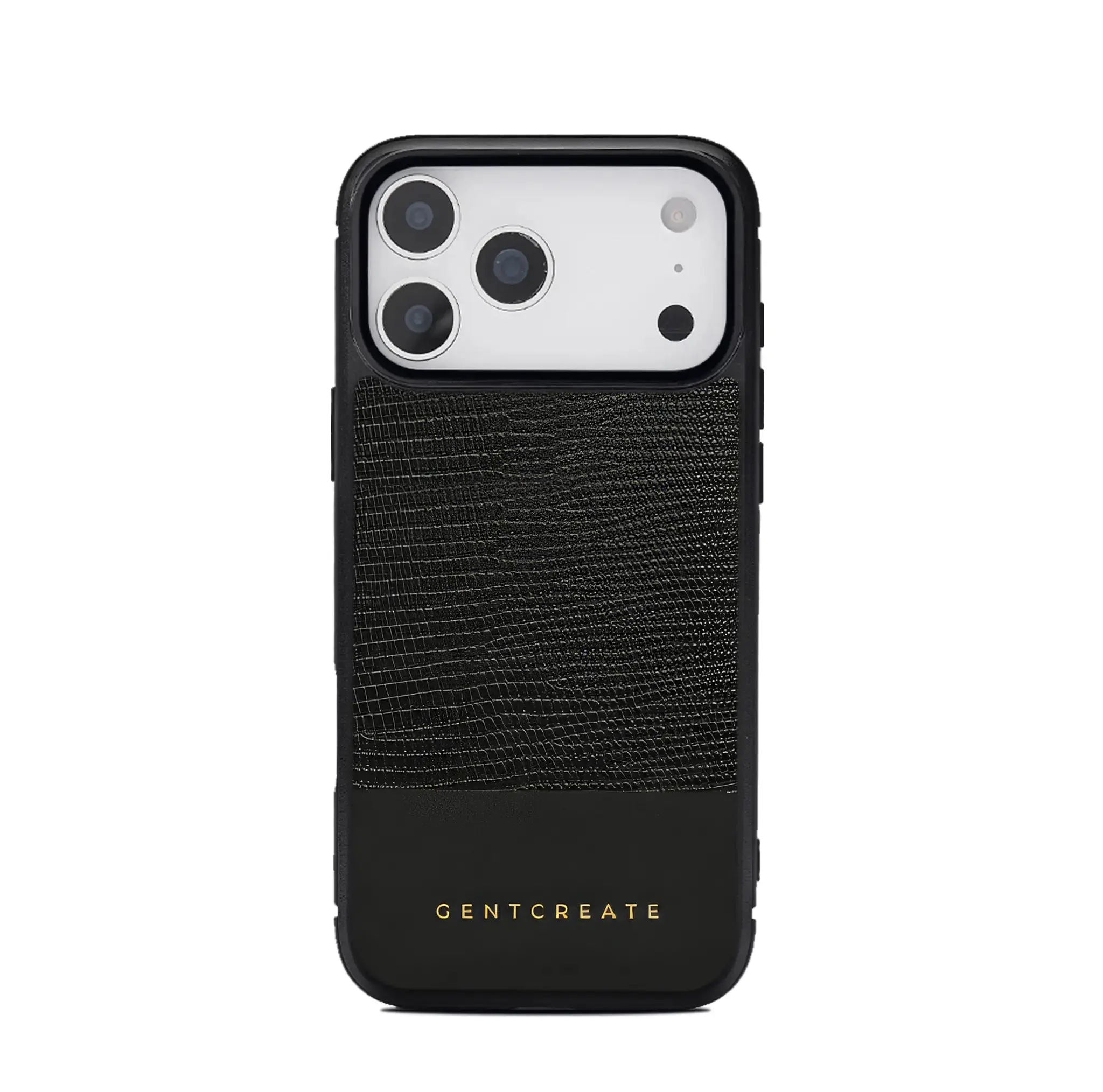 Leather iPhone Case Lizard Pattern