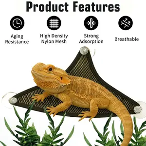 New Lizard Hammock Mesh Breathable Swing, Cool Toy Hammock for Reptiles, Small Pet Supplies, Comfortable and Durable Design