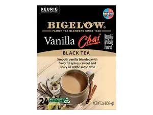 Bigelow Vanilla Chai Tea - Keurig K-Cup Pods - Black Tea - Nutmeg and Cardamom Flavors - Single Serve Tea Drinks