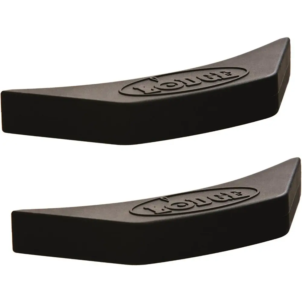 2-Pack Black Silicone Assist Handle Holder, Heat-Resistant Kitchen Accessory for Cookware Everyday Use
