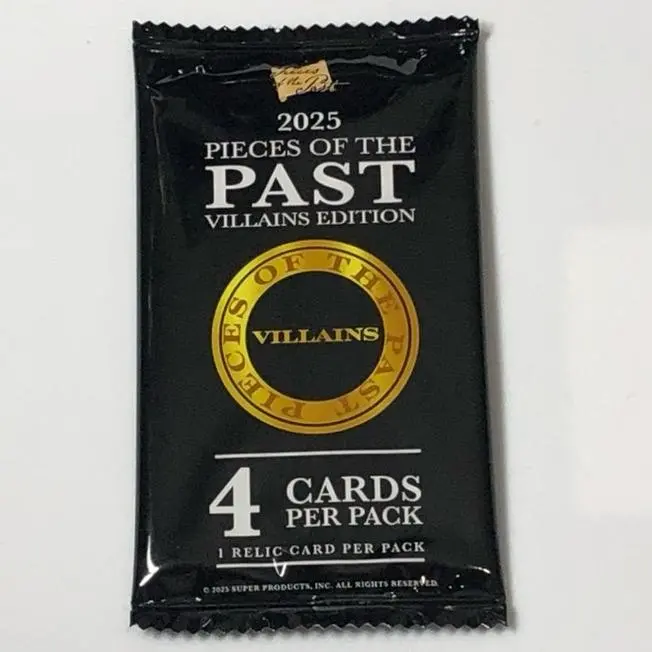1 PACK - 2025 Pieces Of the Past “Villains Edition” Trading Card Collectibles Trading Card Packs, Mystery Packs, Hobby Packs