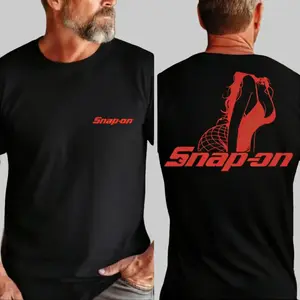 Snap-On Truck and Tool Themed Shirt, double-sided industrial machinery pattern, 100% pure cotton casual men's wear, a gift for car enthusiasts, garage owners, and truck drivers