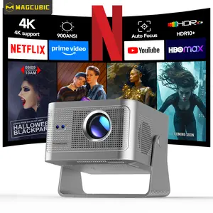 [Google TV stick Bundled] Magcubic Auto Focus HY350GT Projector with Officially Certificated Google TV 900ANSI Dolby Audio(Dongle support) Google Voice Assistant 4K Decode Built-in 15W speaker HDR10+ BT5.1 Dual WiFi Native 1080P Portable Smart Home Cinema