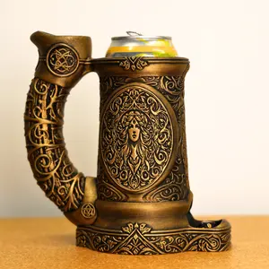 Goddess Dice Tower Mug Can Koozie - Table Top Gaming Cup for 12 oz Cans - DND Gaming Accessory Reusable