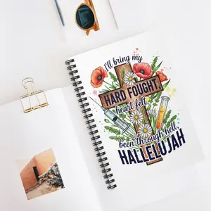 IVF or Medical Spiral Notebook - Religious Affirmation, Writing Journal, Prayer Book, Artistic Diary, Gift Idea