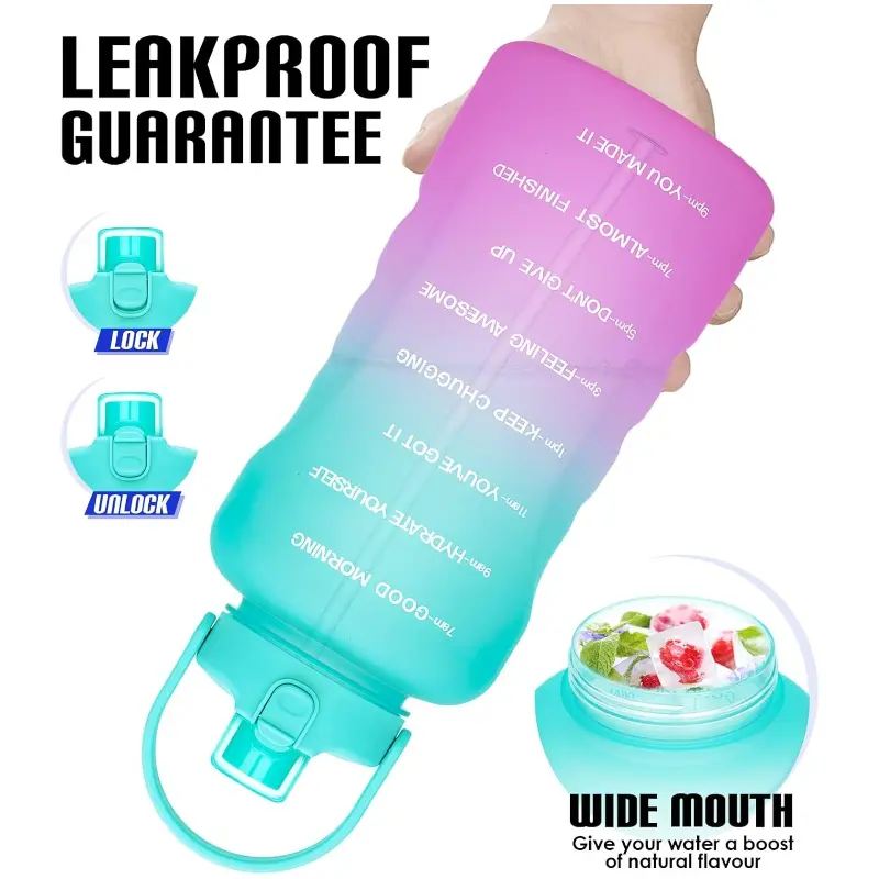 HydroPal 1 Gallon Water Bottles with Straw, 128 oz / 3.8L Water Bottle BPA  Free Innovative 2-IN-1 Lid Gym Bottle with Times to Drink Motivational  Drinkware Tumbler Containers - TikTok Shop