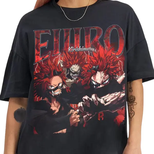 Limited Eijiro Kirishima TShirt, Vintage Retro Anime Shirt, Anime Manga Shirt Gift For Otaku Unisex TShirt