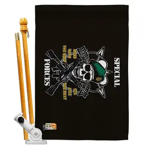 Americana Home & Garden AA-MI-HS-140309-IP-BO-D-US18-AG 28 x 40 in. Special Forces Military Impressions Decorative Vertical Double Sided House Flag Set & Pole Bracket Hardware Flag Set
