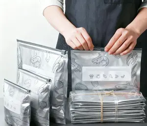 30PCS Reusable Aluminium Foil Sealable Storage Bags Freezer Safe Slider Bags