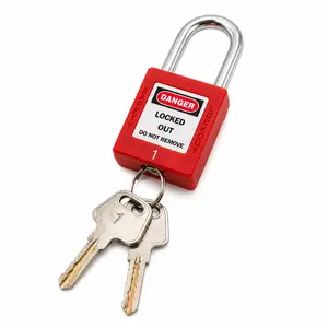 Lockout Tagout Locks, Safety Padlock, Lock 1-1/2" Red