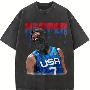 Kevin Durant Slim Reaper KD USA Ski Mask Revenge Team Custom Design Graphic Tee Crewneck Cotton