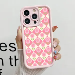 Retro Flower-Pattern Phone Case , TPU Soft Silicone, Fully Protected and Shockproof For iPhone 16 15 Pro Max 14 13 12 11 X XSMax Plus Trendy Shell Y2k