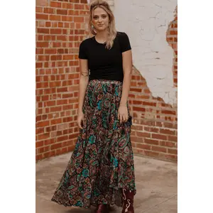 Sterling Kreek Women’s Sagebrush Swirl Maxi Skirt