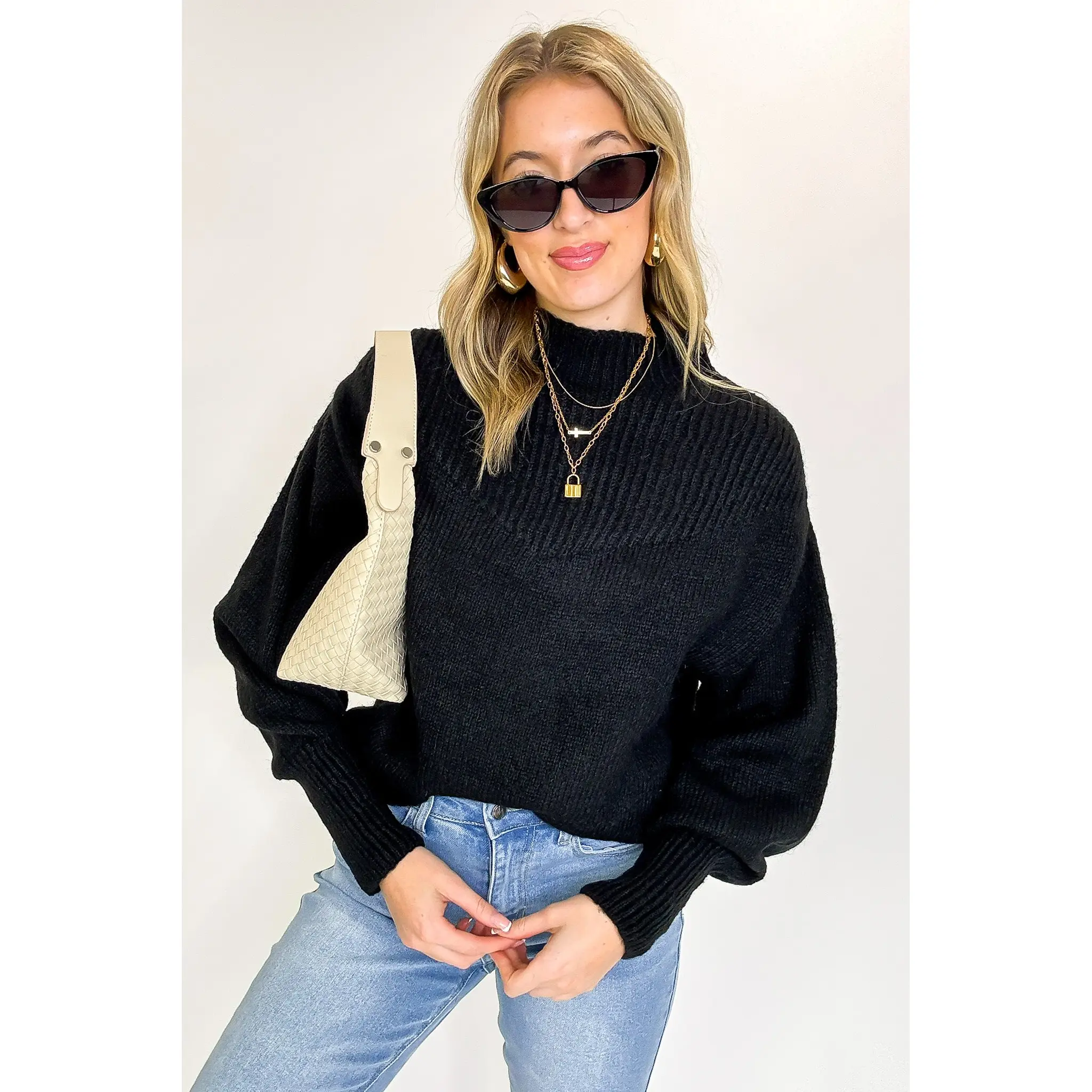 Soft Aura Mock Neck Sweater - FINAL SALE