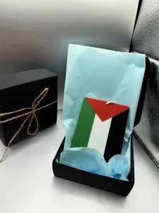 Luxury Car Air Freshener – Felt Hanging Ornament with Palestine Flag Design – Long Lasting Scent – Gift Box Included