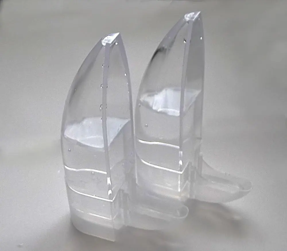Bird Cage Water Bottle Dispenser  Set of 2  Automatic Feeder for Zebra Finches Budgies & Small Birds  Clear