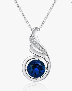 925 Sterling Silver Birthstone Necklaces Opal Moonstone Pearl Cubic Zirconia Gemstone Pendant Phoenix Jewelry Birthday Gifts for Women Girls Graduation Gifts Christmas Anniversary 18" to 20" Chain