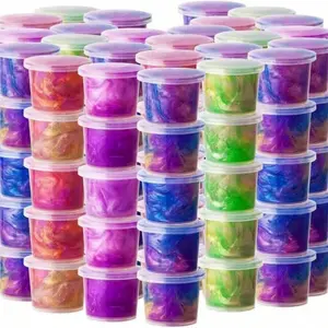 5/10/20/30pcs Starry Sky Crystal Slime, Soft Squishy, Colorful Bubble Gum Stress Relief Toy, Party Favors, Random Colors, New Novelty Toys, Sensory Bundle, Squishy Series