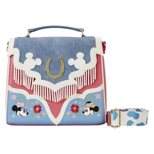Western Mickey & Minnie Fringe Crossbody Bag
