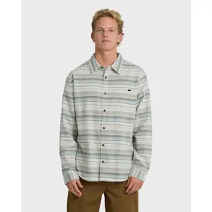 BILLABONG Men's Coastline Flannel Shirt - Chino, Regular Fit Pockets, Surf