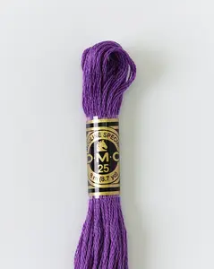 DMC Embroidery Stranded Thread - Six-Strand Embroidery Floss - 3837 - Metallic Purple