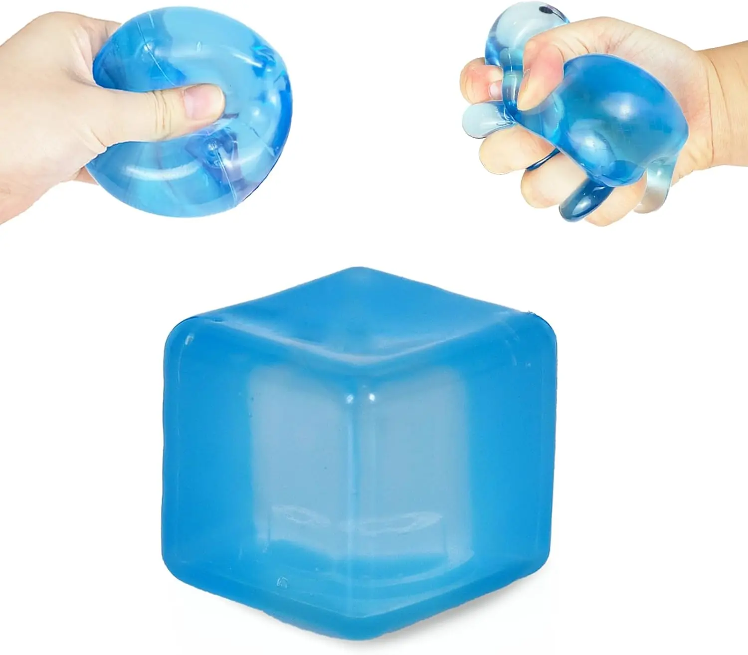 Fidget Toys Squishy Stress Cube, Stress Balls for Adults Squishies Stress Relief Decompression Squeeze, Ice Squishy Cube Sugar Balls, Sensory Toys  Fidgets for Students Holiday and Birthday Gifts, Perfect Party Toy Gift, Easter Basket Gift