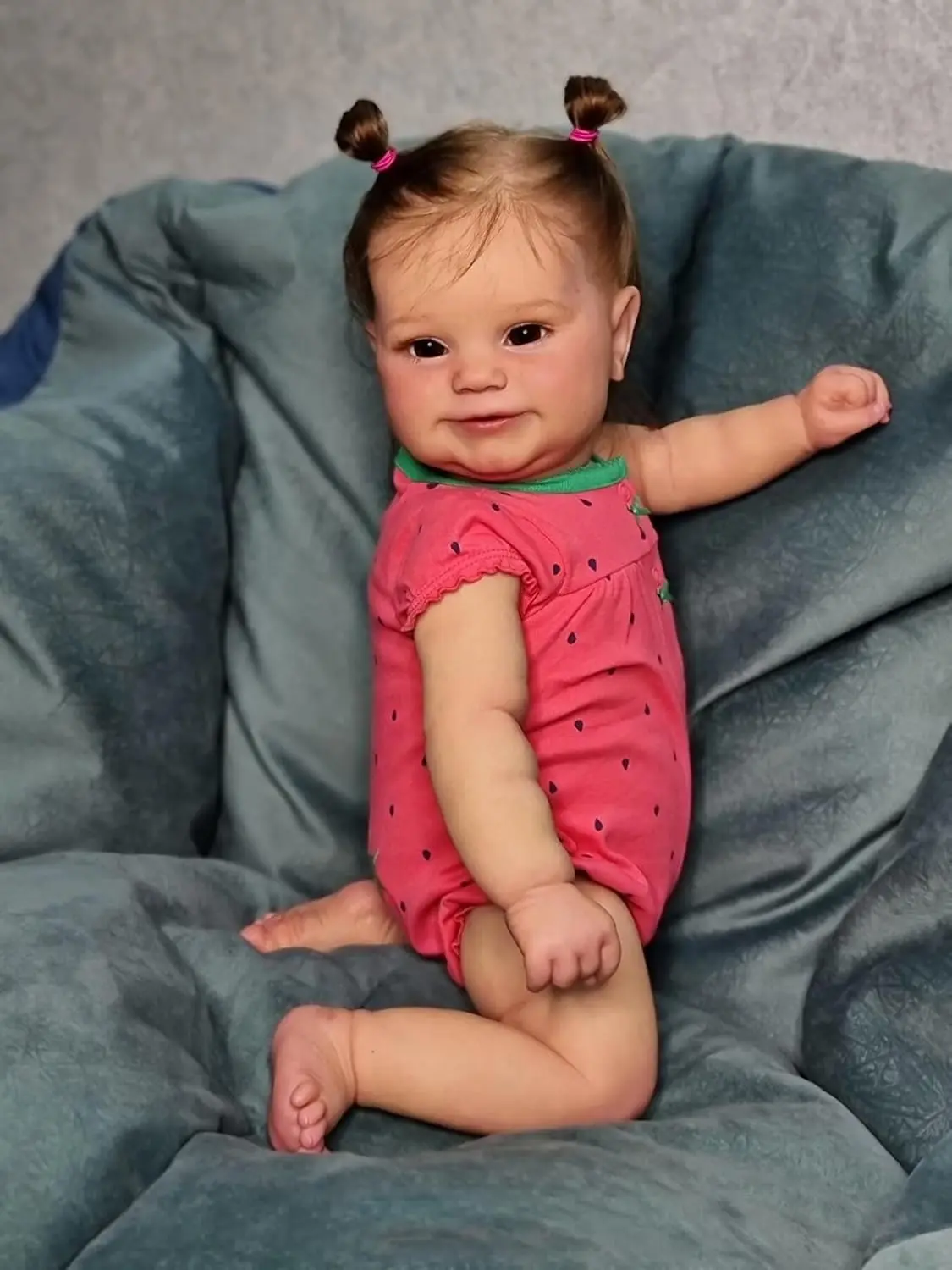 Realistic Reborn Baby Dolls Girl Full Body Vinyl 20 Inch Real Life Newborn Baby Doll with Rooted Hair Lifelike Toddler Dolls Girls with Clothes for Kids Age 3+