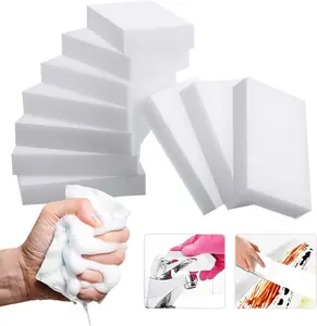 10PCS Magic Melamine Sponge Eraser, Multi-Purpose Cleaning Sponges for Household, Garage, Kitchen, Bathroom, Stain Removal Without Chemicals, Heavy-Duty Scrub Sponge for Hard Water Stains, Grease, Grime,cleaninghacks, kitchenhacks, cleaning, nanosponge