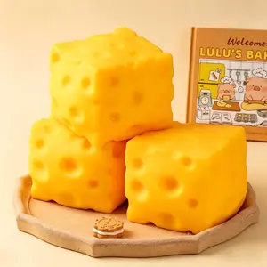 1/3PC Big Cheese Squishy Toy, Slow Rising Stress Relief Fidget Toy for Adults & Kids, Cute Cheese Squeeze Toy for Anxiety Relief, Soft Sensory Decompression Toy