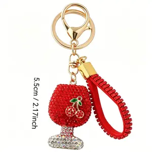 Cherry Keychain Bag Charm, Back-To-School Mother's Day Gift, Student Backpack Accessory, Car Key Chain, Cute Pendant, Couple Gift, Valentine's Surprise