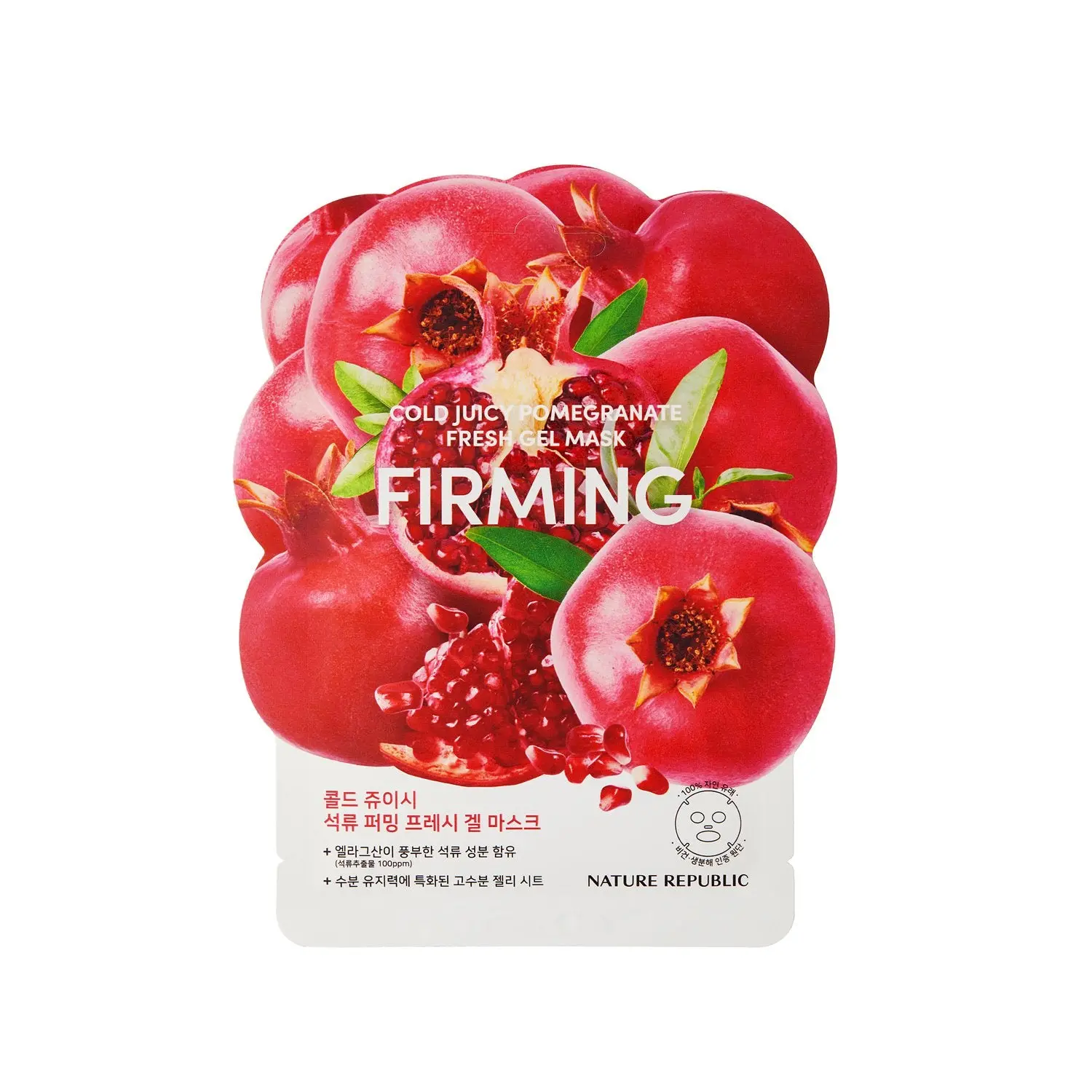 Nature Republic Cold Juicy Fresh Gel Mask Sheet Pomegranate Firming
