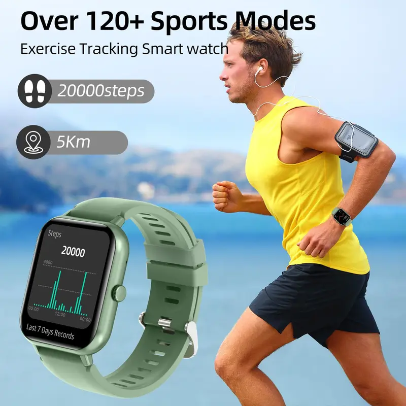 1.83" Touch Screen Smart Watch, Digital Fitness Watches with Call Function & 100+ Sports Modes, Multifunctional Electronic Fitness Watch, Smartwatch Watch, Wearable, Waterproof Smartwatch, Custom Wristwatch 6