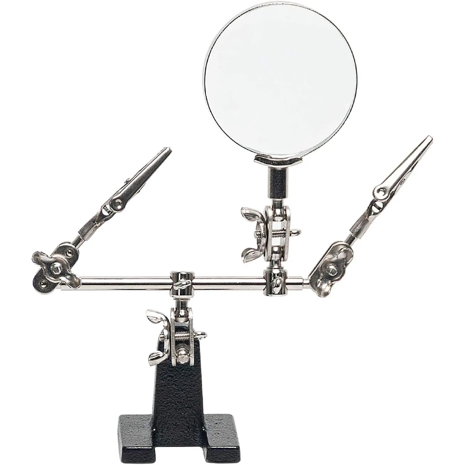 Helping Hands Magnifier with Dual Adjustable  Clips in 2.5x Magnifying Glass Soldering Station for Crafting, Hobby,  Objects (Not Include )