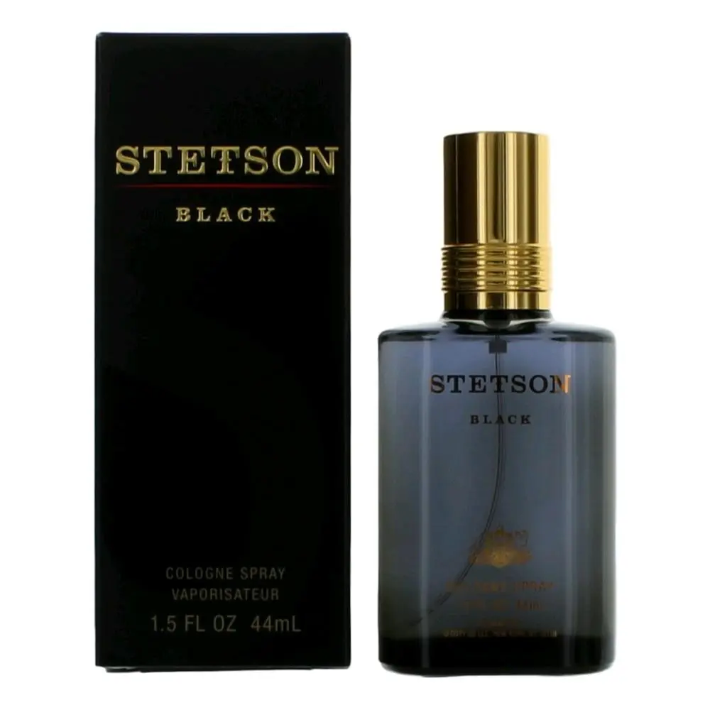 Stetson Black by Coty Men's Cologne Spray - 1.5 fl oz (44ml) with Gold Cap