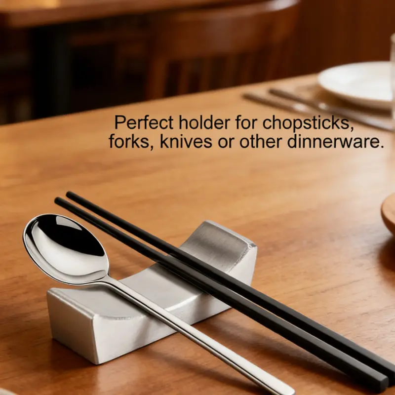 1/2/4Pcs Chopstick Rest Stainless Steel Boat Shape Tableware Cutlery Holder for Chopsticks Spoon Knife Fork Kitchen Utensil
